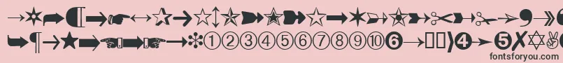 DatasymbdbNormal Font – Black Fonts on Pink Background
