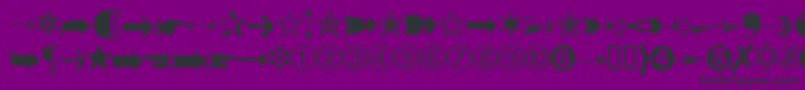 DatasymbdbNormal Font – Black Fonts on Purple Background