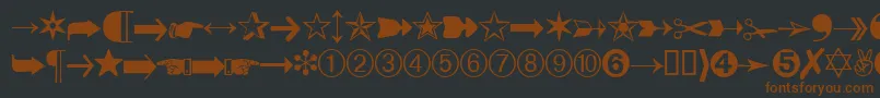 DatasymbdbNormal Font – Brown Fonts on Black Background