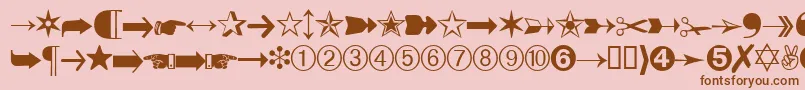 DatasymbdbNormal Font – Brown Fonts on Pink Background