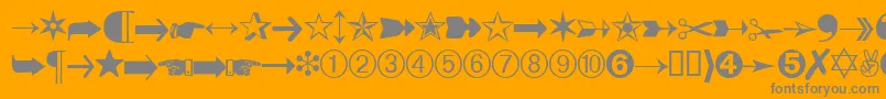 DatasymbdbNormal Font – Gray Fonts on Orange Background
