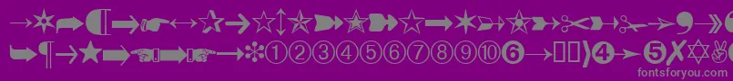 DatasymbdbNormal Font – Gray Fonts on Purple Background