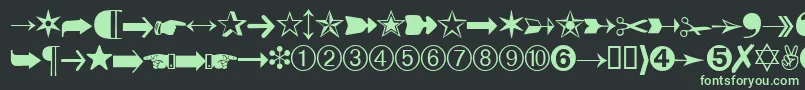 DatasymbdbNormal Font – Green Fonts on Black Background