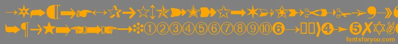 Fonte DatasymbdbNormal – fontes laranjas em um fundo cinza