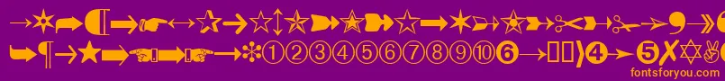 DatasymbdbNormal Font – Orange Fonts on Purple Background