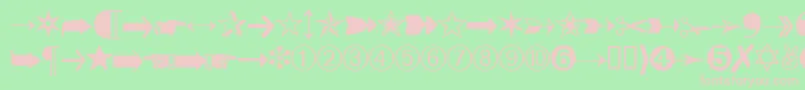 DatasymbdbNormal Font – Pink Fonts on Green Background
