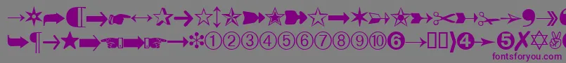 DatasymbdbNormal Font – Purple Fonts on Gray Background
