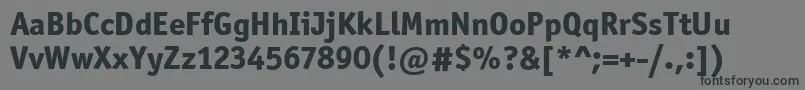 OfficinaSanItcExtraBold Font – Black Fonts on Gray Background