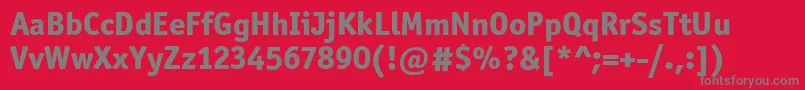 OfficinaSanItcExtraBold Font – Gray Fonts on Red Background
