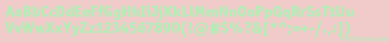 OfficinaSanItcExtraBold Font – Green Fonts on Pink Background