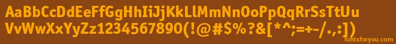 OfficinaSanItcExtraBold Font – Orange Fonts on Brown Background