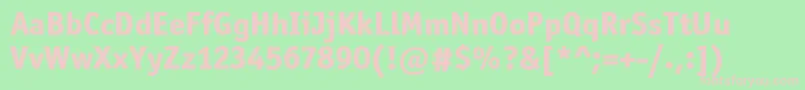OfficinaSanItcExtraBold Font – Pink Fonts on Green Background