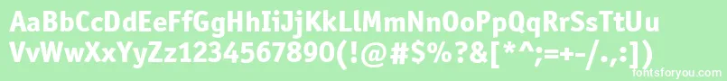 OfficinaSanItcExtraBold Font – White Fonts on Green Background