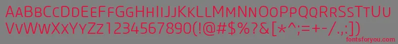 CoreSansMSc35Light Font – Red Fonts on Gray Background
