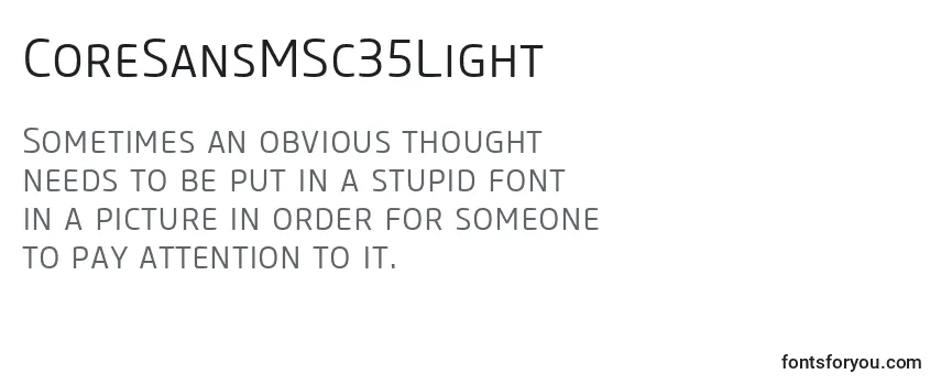 Шрифт CoreSansMSc35Light