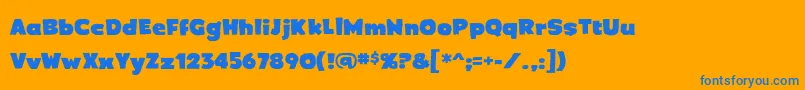fuente Crimewavebb – Fuentes Azules Sobre Fondo Naranja
