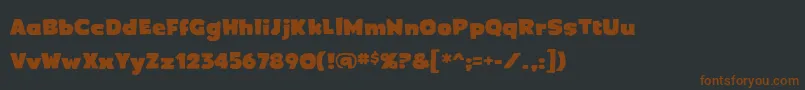 Crimewavebb Font – Brown Fonts on Black Background