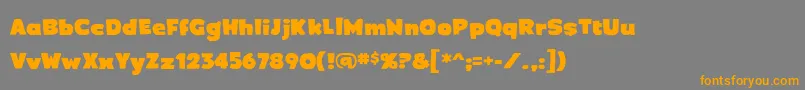 フォントCrimewavebb – オレンジの文字は灰色の背景にあります。
