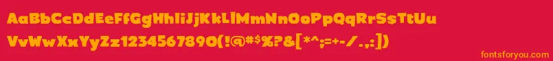 Crimewavebb Font – Orange Fonts on Red Background