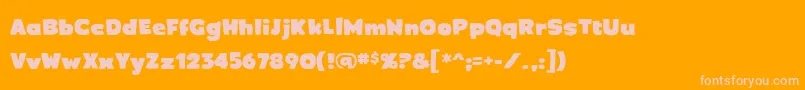 Crimewavebb Font – Pink Fonts on Orange Background