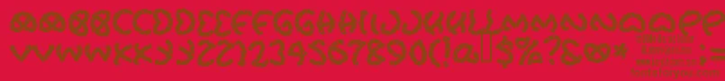 Pretzsalted Font – Brown Fonts on Red Background