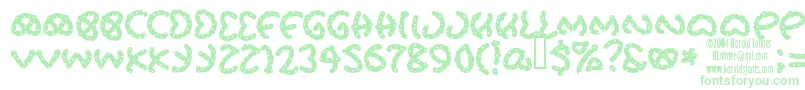 Pretzsalted Font – Green Fonts on White Background