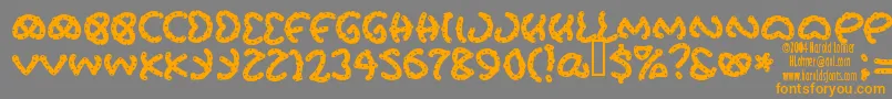 Pretzsalted Font – Orange Fonts on Gray Background