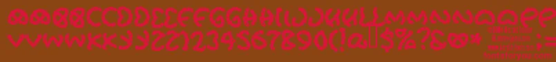 Pretzsalted Font – Red Fonts on Brown Background