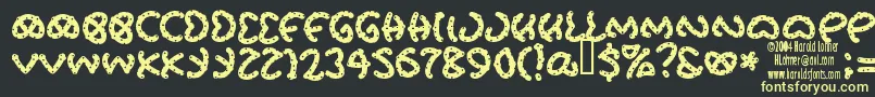 Pretzsalted Font – Yellow Fonts on Black Background