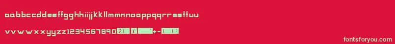 Mag Font – Green Fonts on Red Background