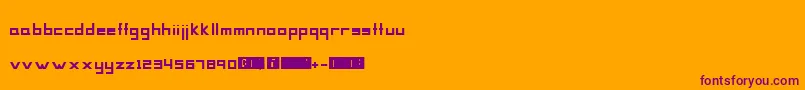 Mag Font – Purple Fonts on Orange Background