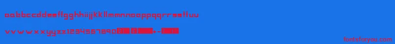 Mag-fontti – punaiset fontit sinisellä taustalla