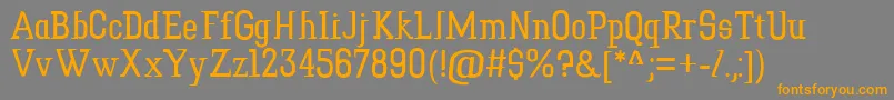 TowerPrint Font – Orange Fonts on Gray Background