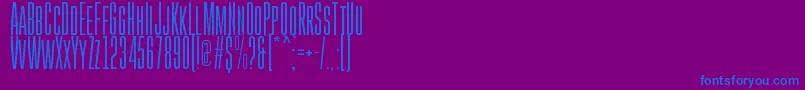 GoboldHighThin Font – Blue Fonts on Purple Background