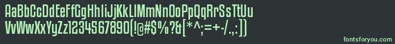 KenyancoffeergRegular Font – Green Fonts on Black Background