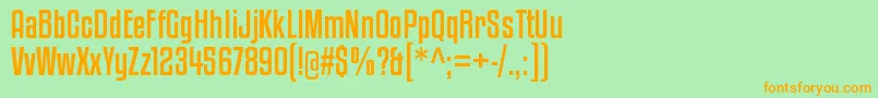 KenyancoffeergRegular Font – Orange Fonts on Green Background