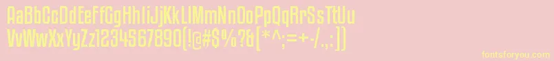 KenyancoffeergRegular Font – Yellow Fonts on Pink Background