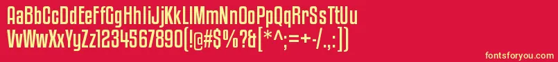 KenyancoffeergRegular Font – Yellow Fonts on Red Background