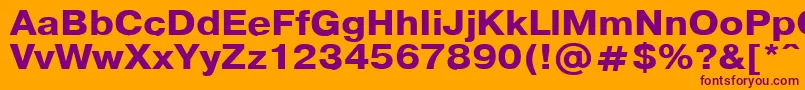 PragmaticaBold110b Font – Purple Fonts on Orange Background