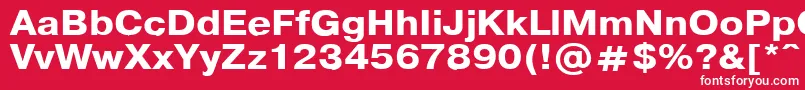 フォントPragmaticaBold110b – 赤い背景に白い文字