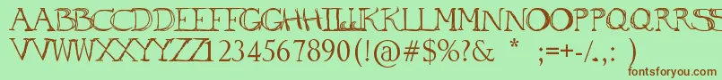 ToOgle Font – Brown Fonts on Green Background