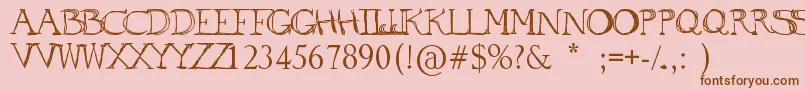 ToOgle Font – Brown Fonts on Pink Background