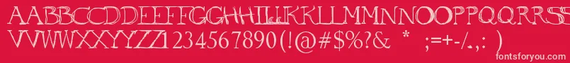 ToOgle Font – Pink Fonts on Red Background