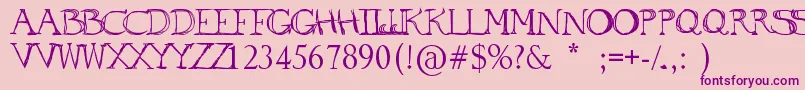 ToOgle Font – Purple Fonts on Pink Background