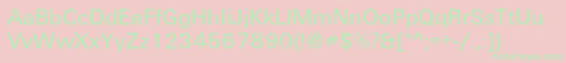 Tradewind Font – Green Fonts on Pink Background