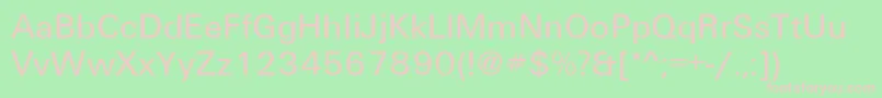 Tradewind Font – Pink Fonts on Green Background