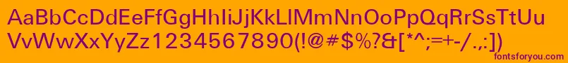 Tradewind Font – Purple Fonts on Orange Background