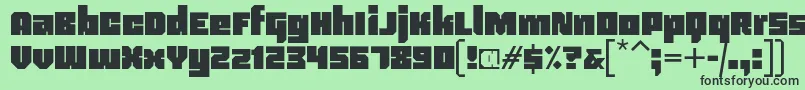 Blackentina4f Font – Black Fonts on Green Background