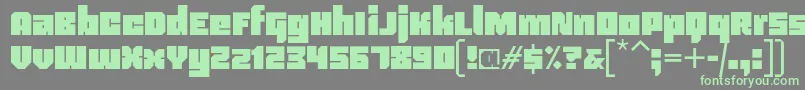 Blackentina4f Font – Green Fonts on Gray Background