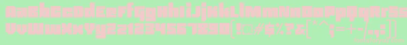 Blackentina4f Font – Pink Fonts on Green Background